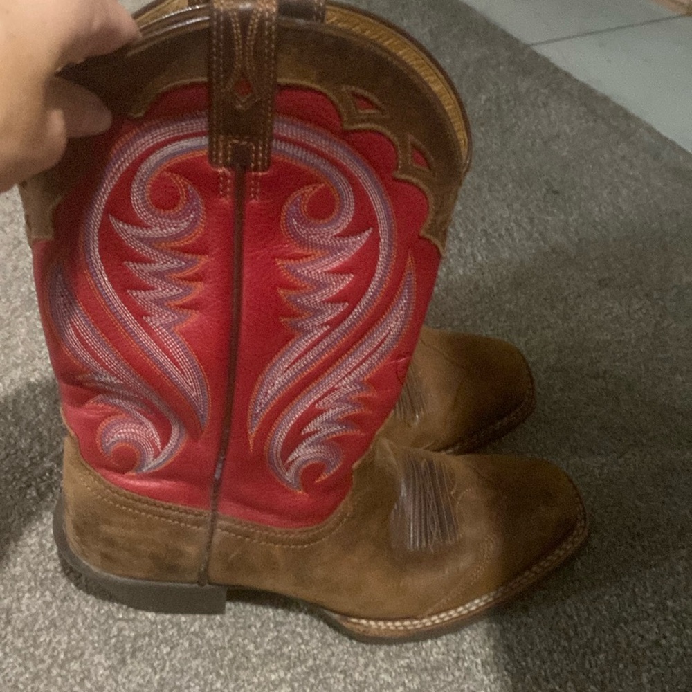 Ariat Red and Brown Western Boots
